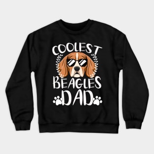 Glasses Coolest Beagles Dog Dad Crewneck Sweatshirt